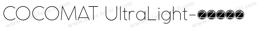 COCOMAT UltraLight字体转换